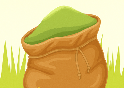 Wheatgrass powder is ready
