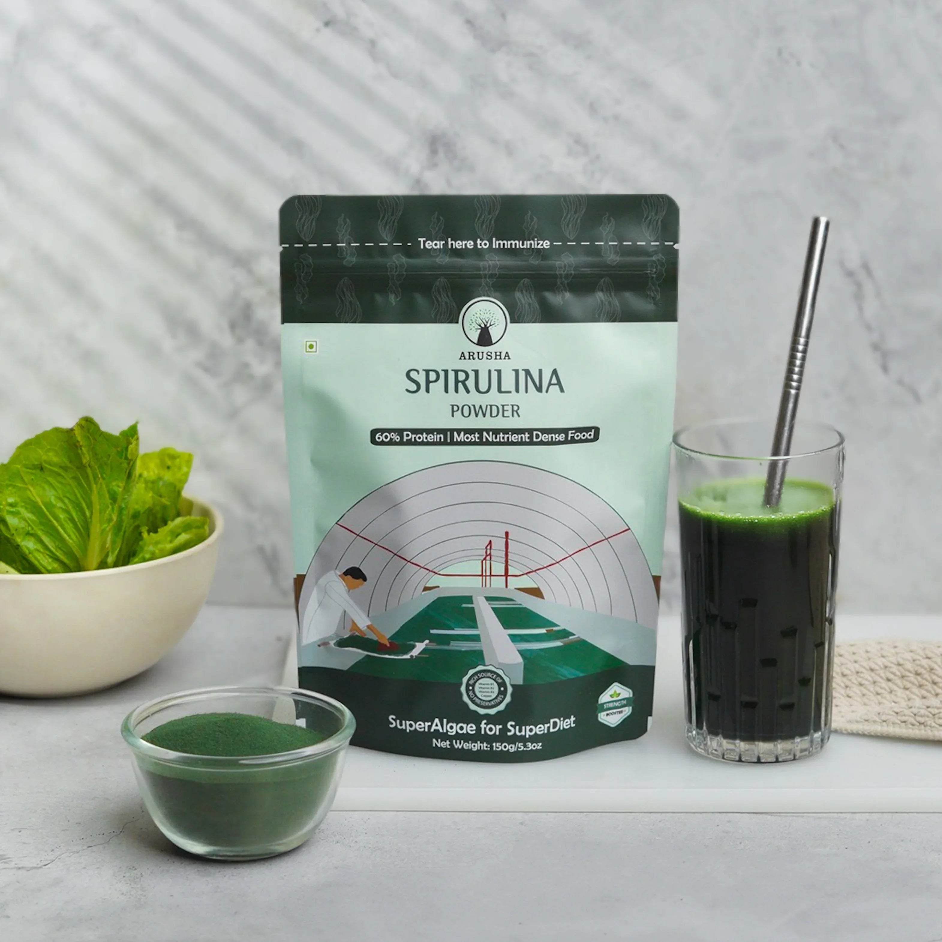 Buy Spirulina Powder Online | Pure Organic Spirulina – Arusha Foods