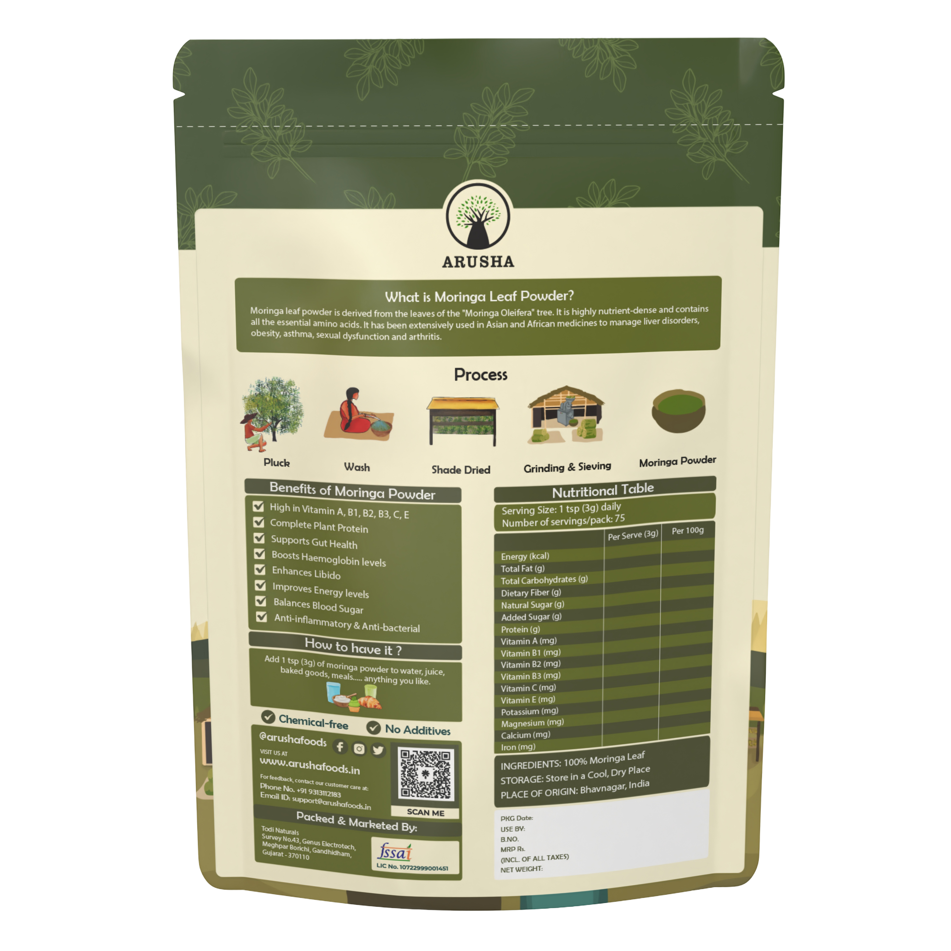 Moringa Powder Nutrient