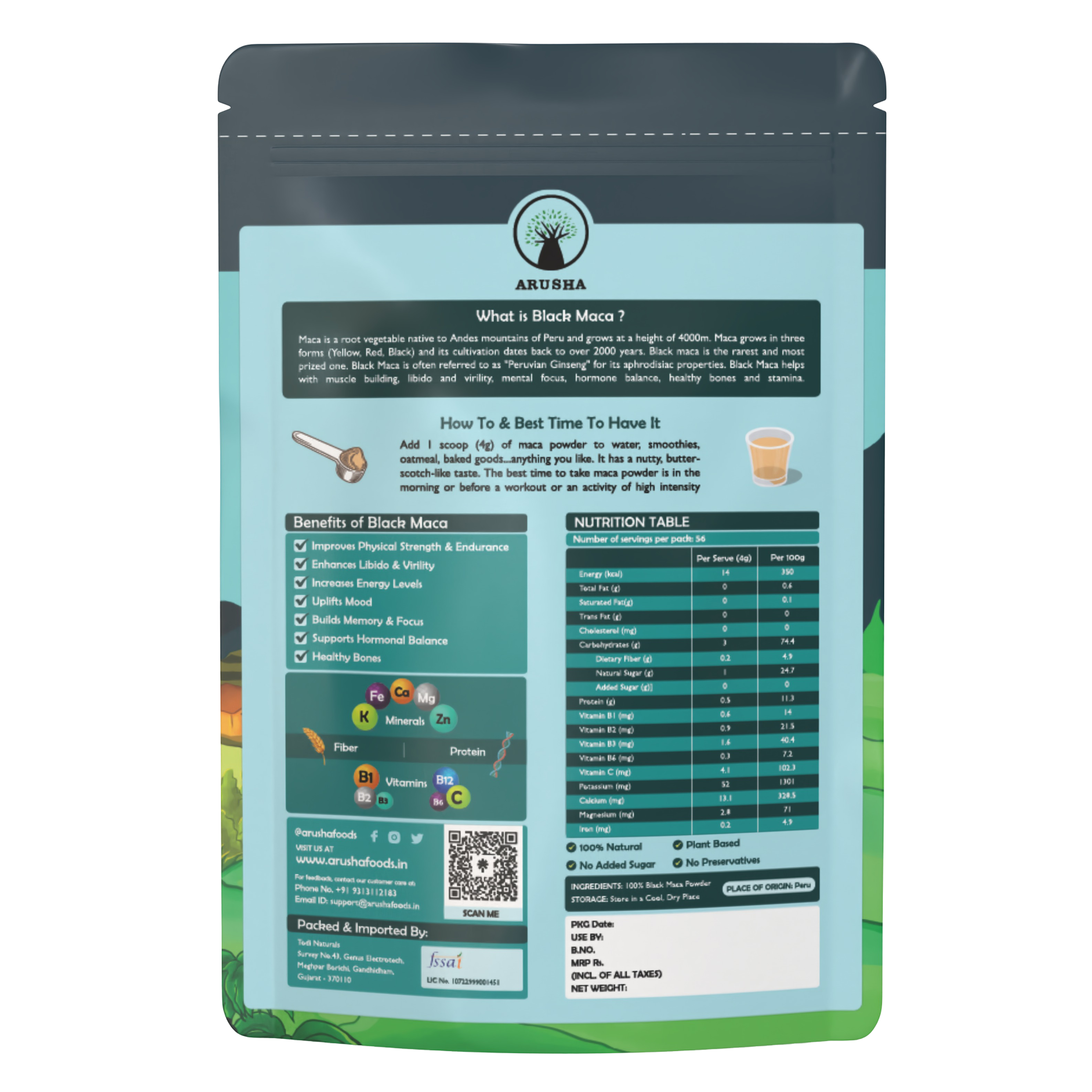 Black Maca Powder Ingredient