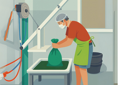 spirulina pressing step